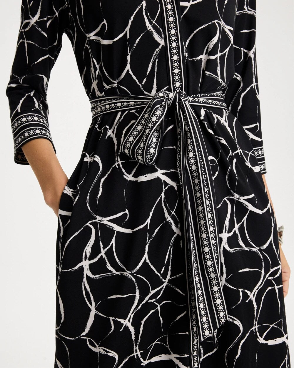 Ponte Printed Shirtdress