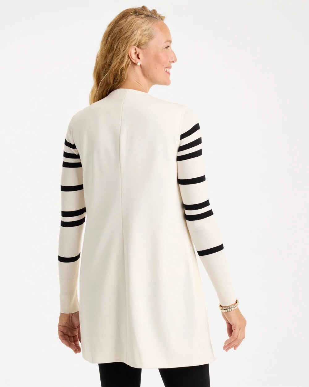 Faux Suede Ponte Long Vest