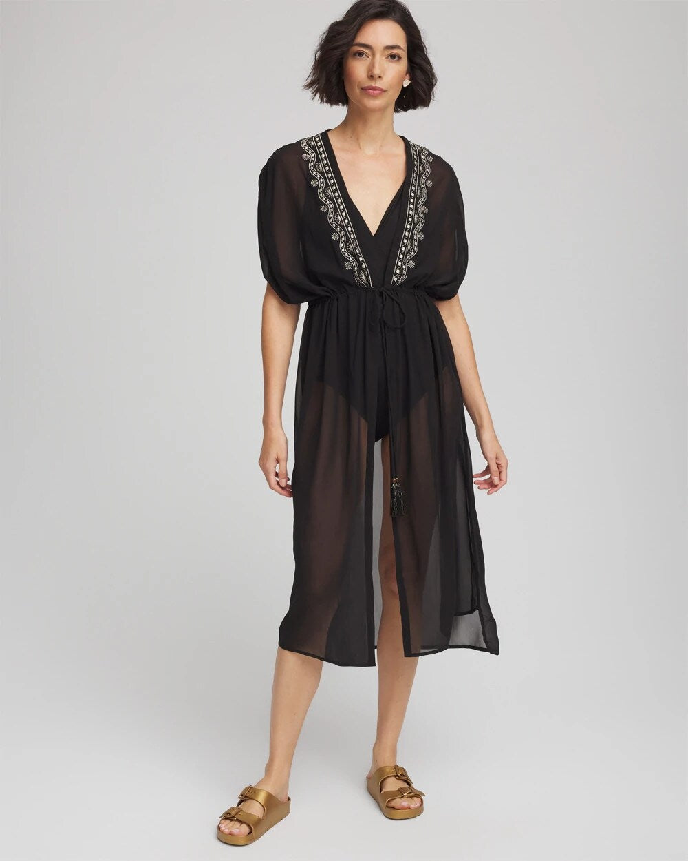 Miraclesuit Beach Embroidered Long Kimono