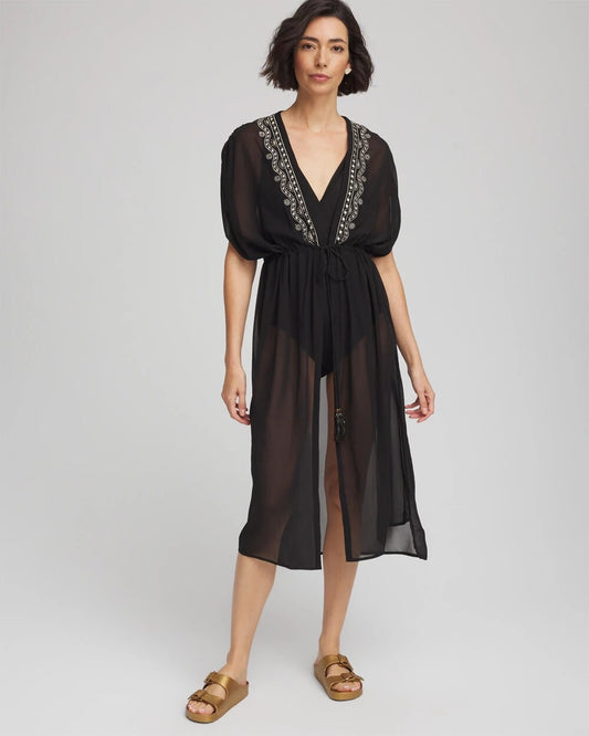 Miraclesuit Beach Embroidered Long Kimono