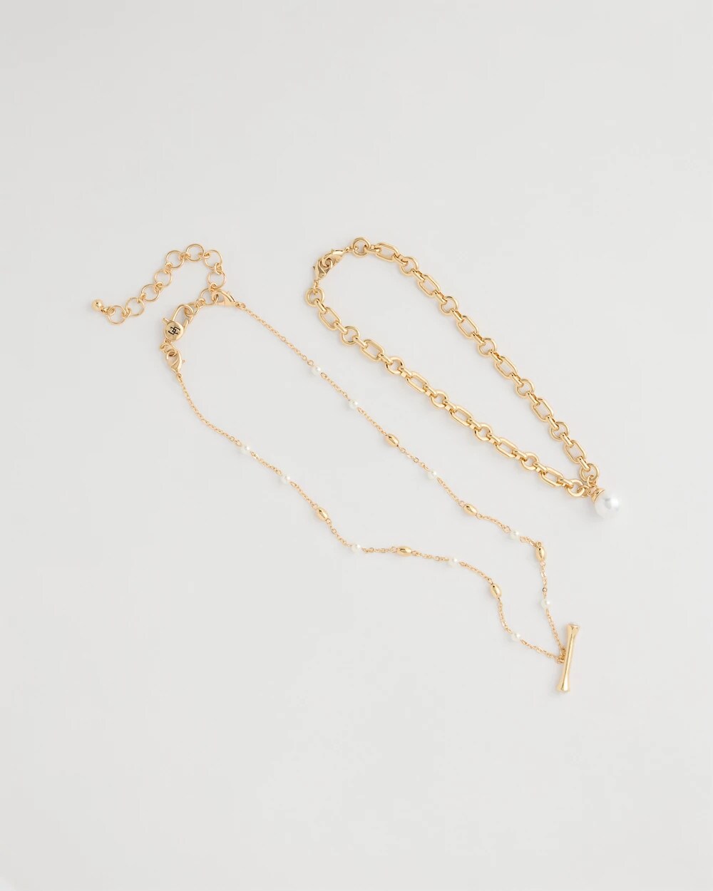 Toggle Bar Pearl Pendant Necklace
