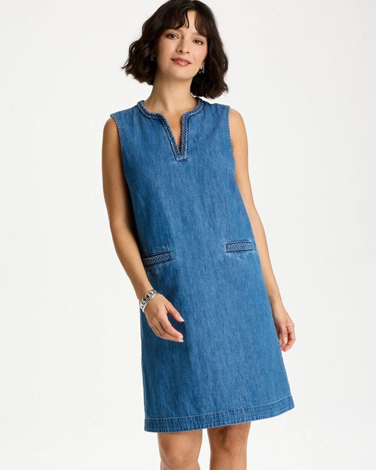 Denim Braided Dress