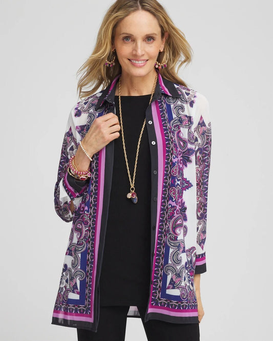 Travelers Collection Mesh Shirt Jacket