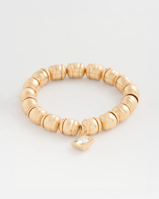 Goldtone Round Charm Bracelet