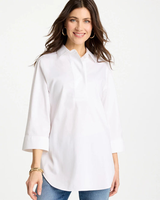 No Iron Stretch Popover Tunic