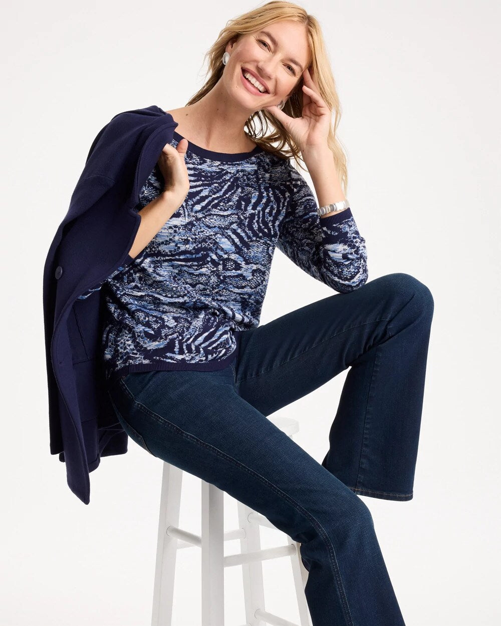 Ella Intarsia Bateau Pullover Sweater
