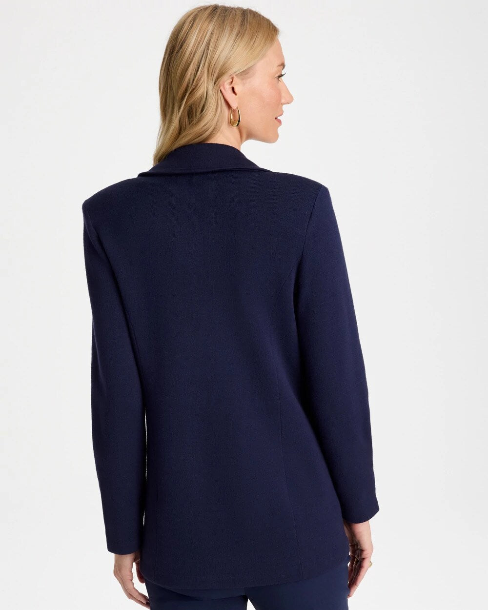 Double-Breasted Sweater Blazer