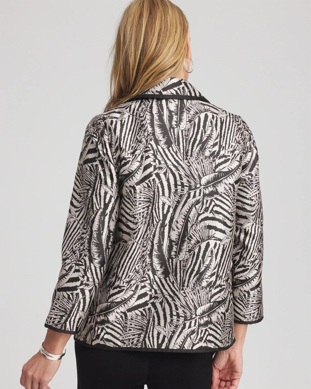 Travelers Collection Zebra-Jacquard Jacket
