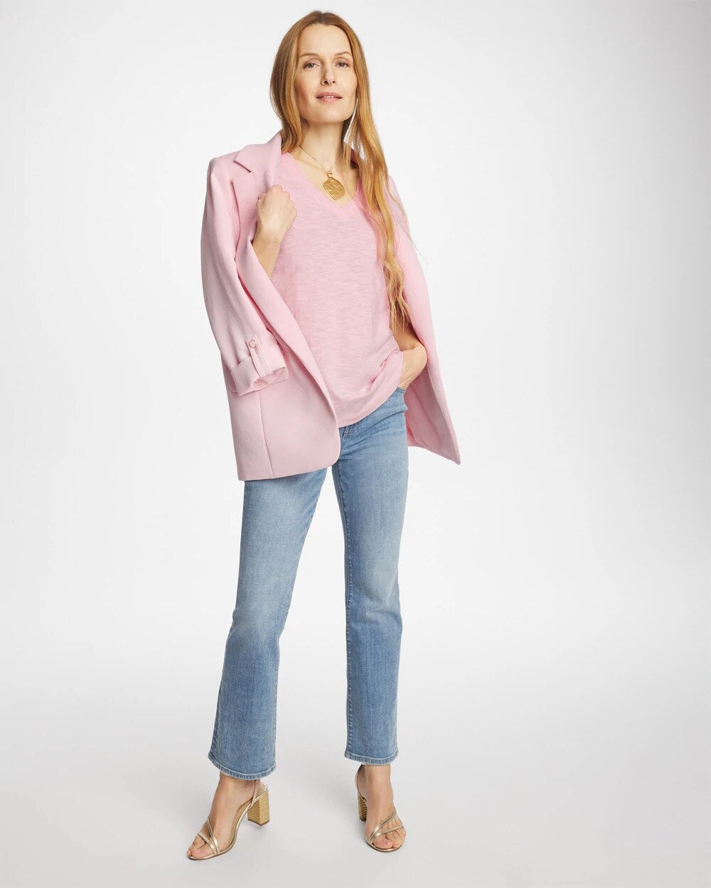 Cotton Slub V-Neck Tee