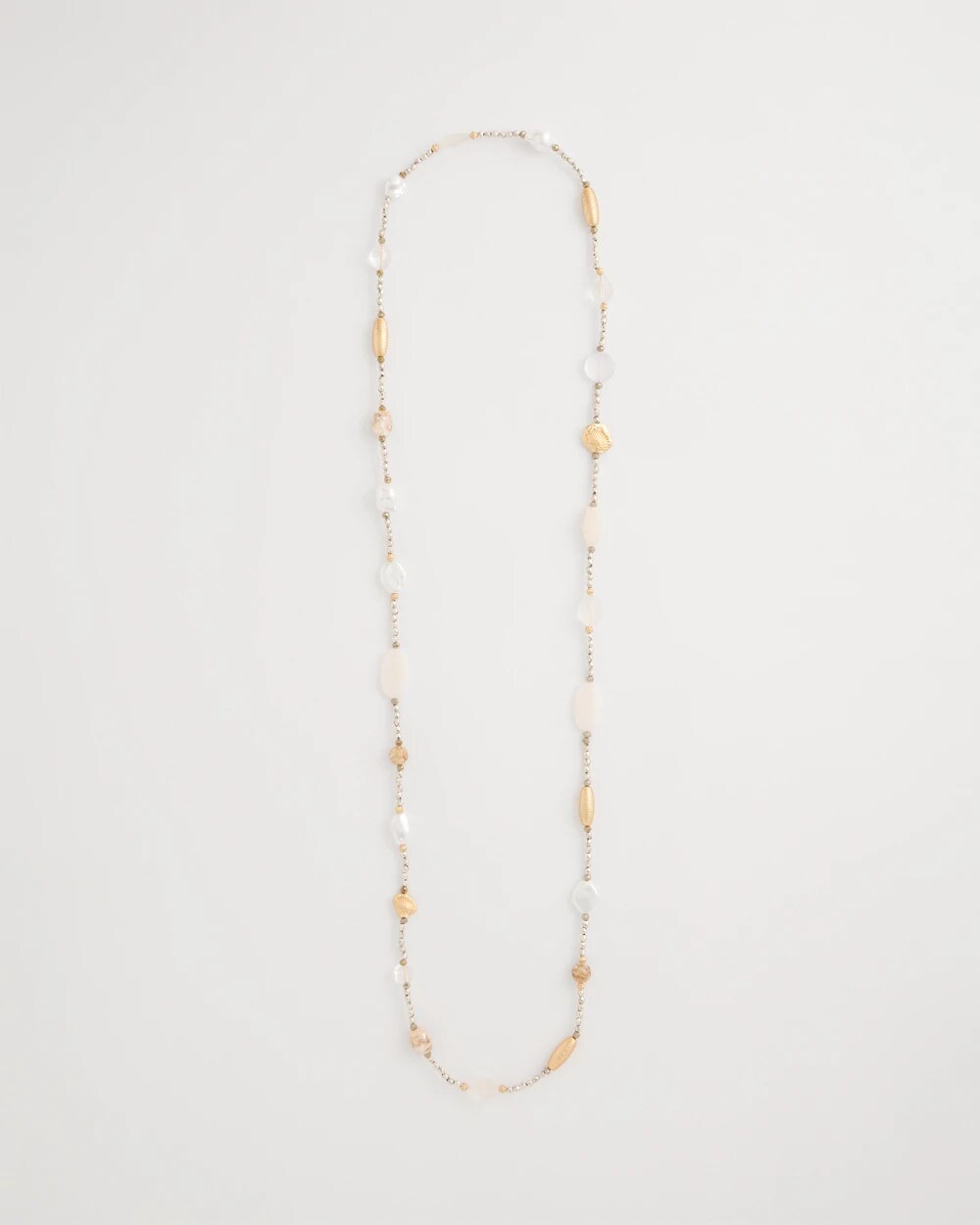 Neutral Shell Long Necklace