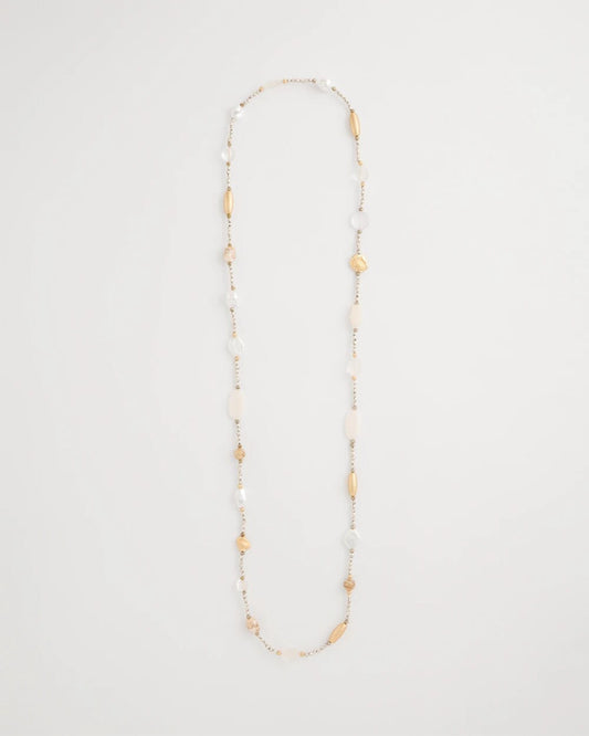 Neutral Shell Long Necklace