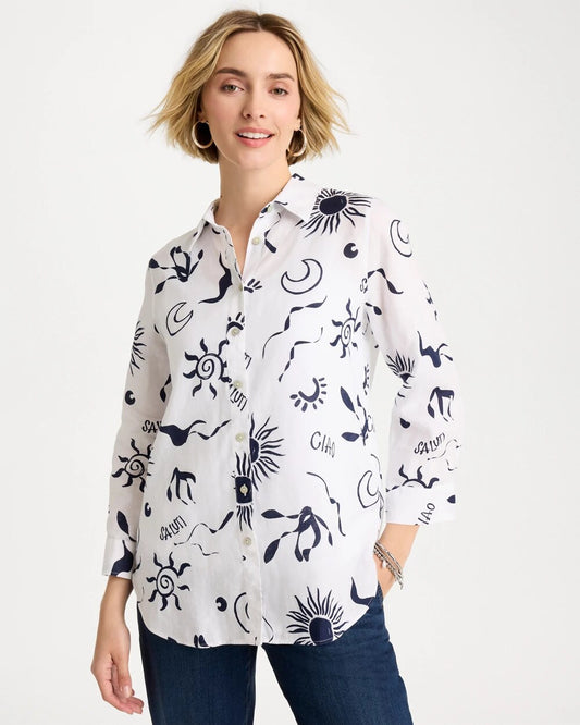 No Iron Linen Beach Shirt