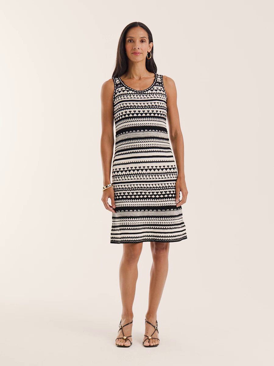Cotton-Blend Knit Sweater Dress