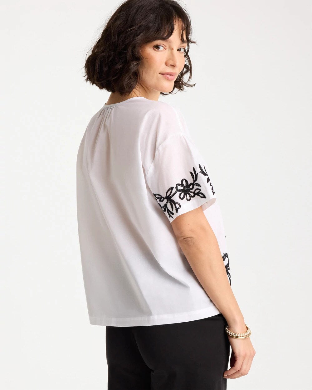 Cotton Voile Applique Blouse