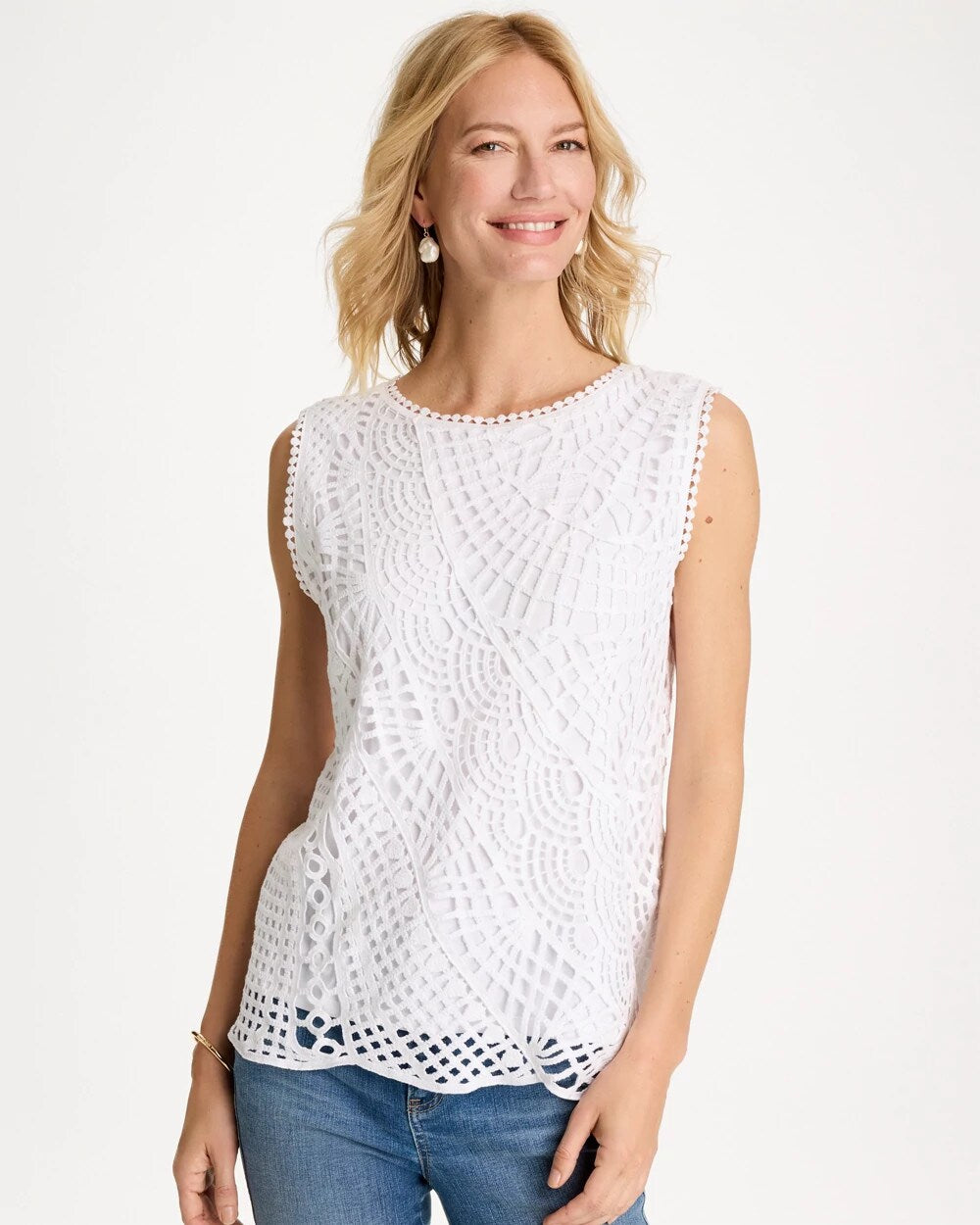 Cotton Crochet Sleeveless Tank