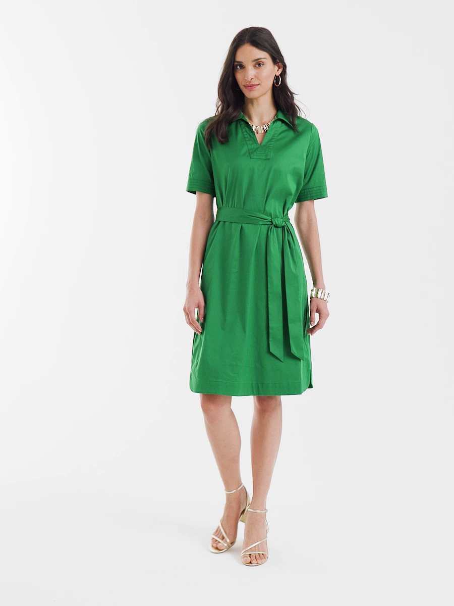 Shirttail Hem Popover Dress