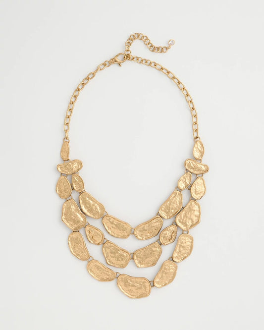 Beaded Multi-Strand Bib Necklace