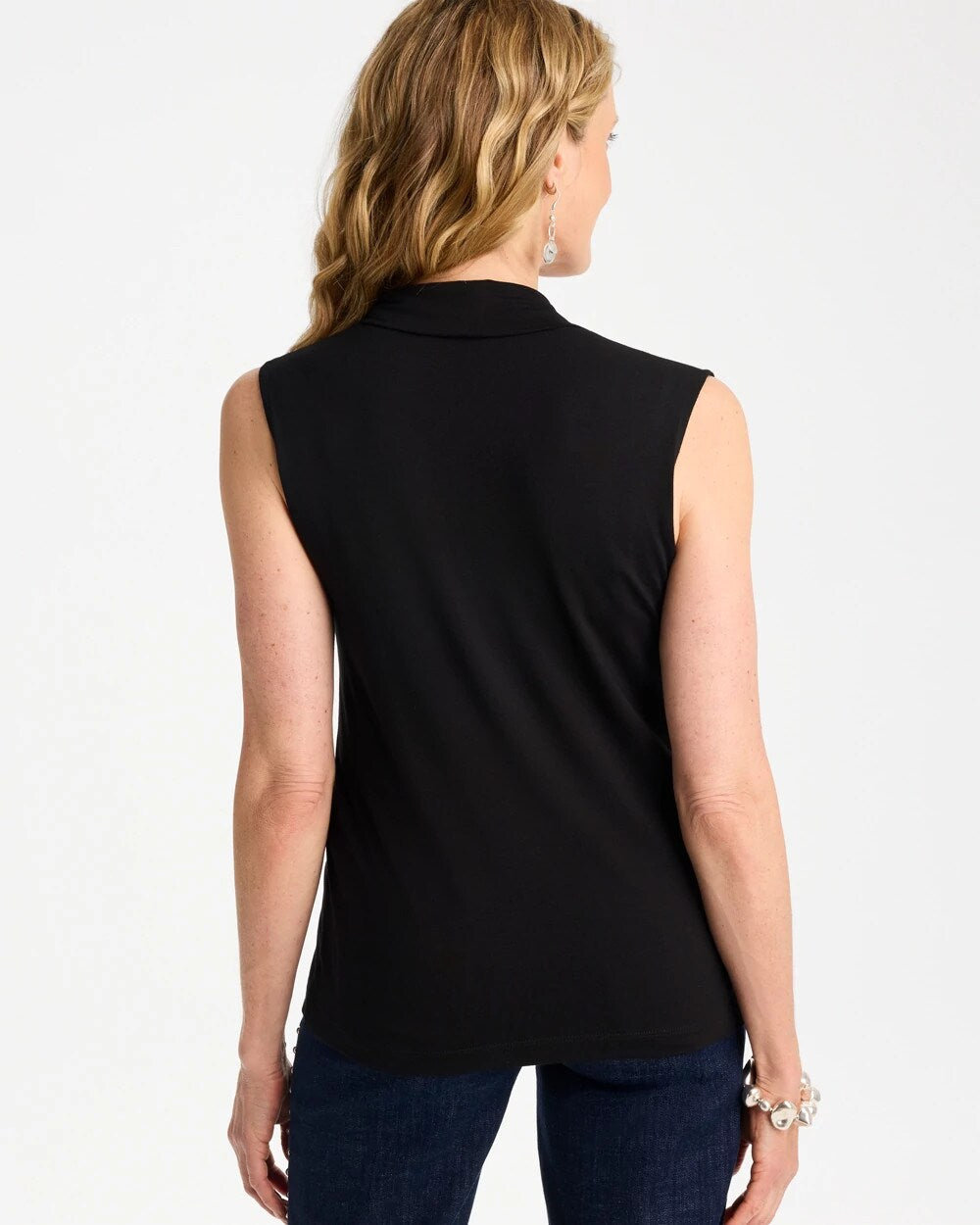 Soft Stretch Tie Neck Tank