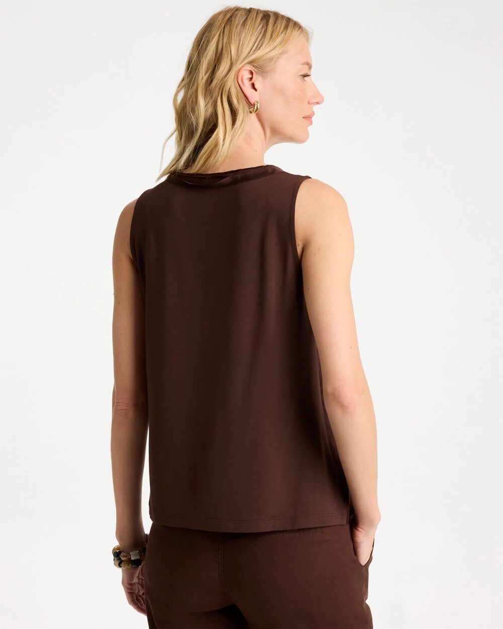 Jersey Satin Tank Top