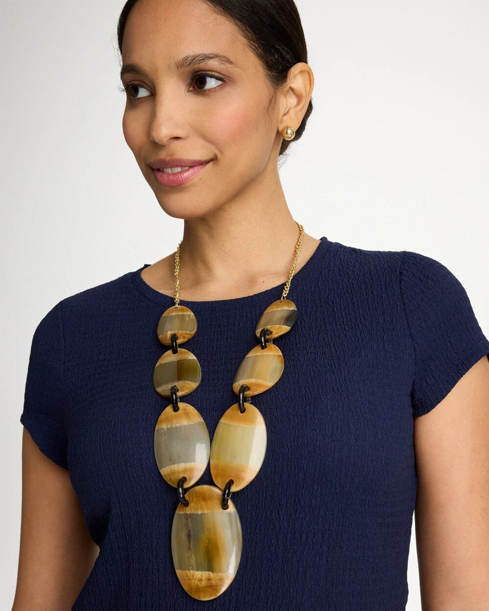 Horn Pendant Charm Necklace
