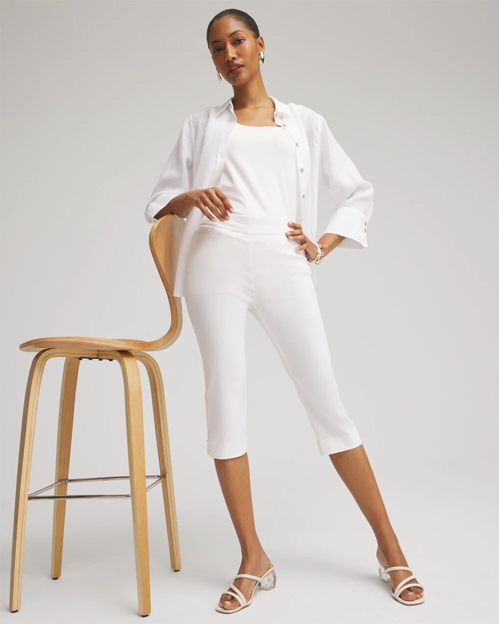 Brigitte Pull-On Rivet Slim Capris