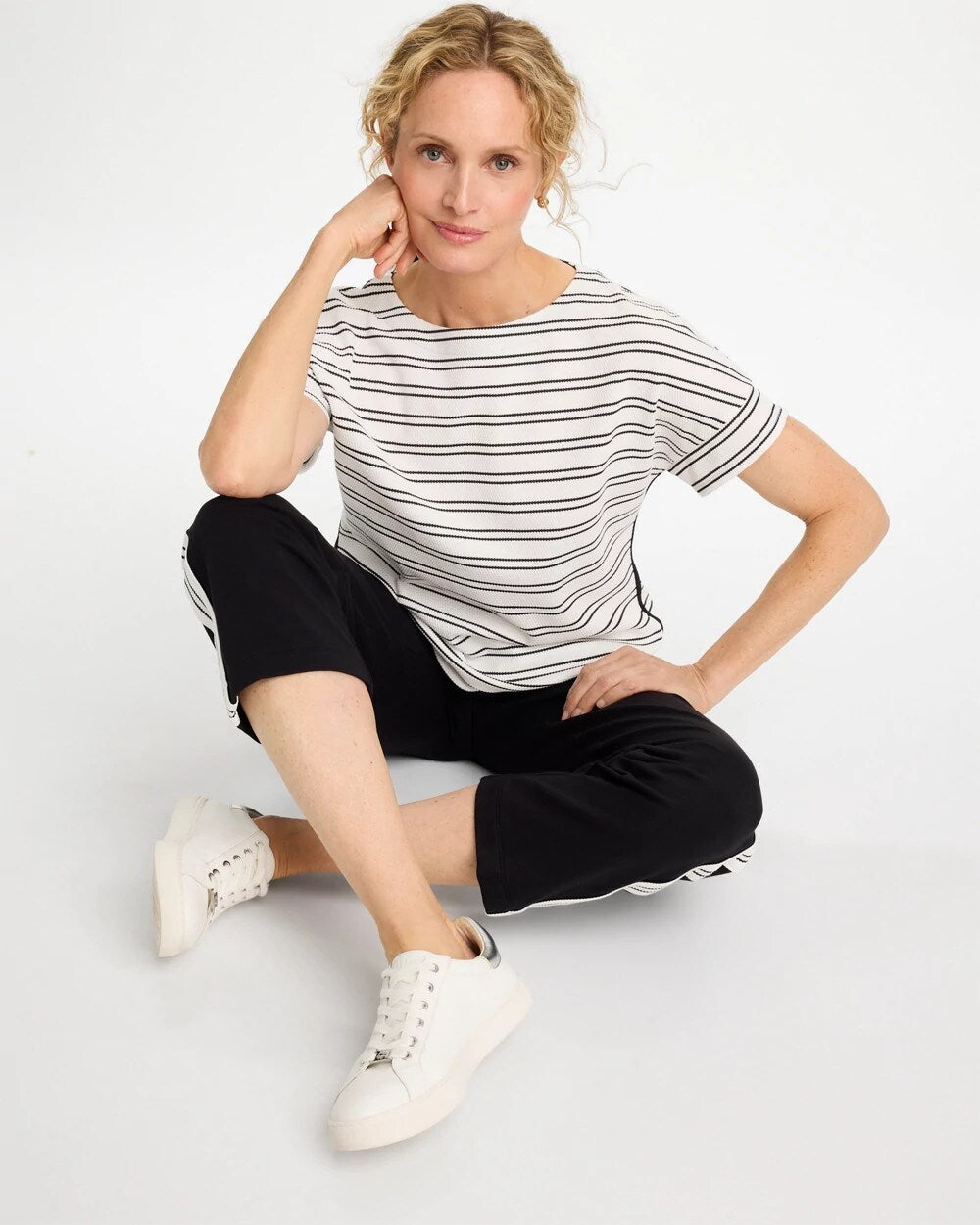 Zenergy Textured Knit Jacquard Top