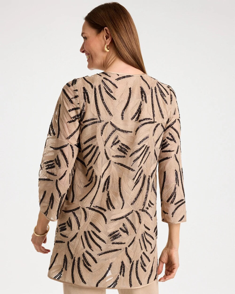 Travelers Collection Embroidered Sequins Jacket