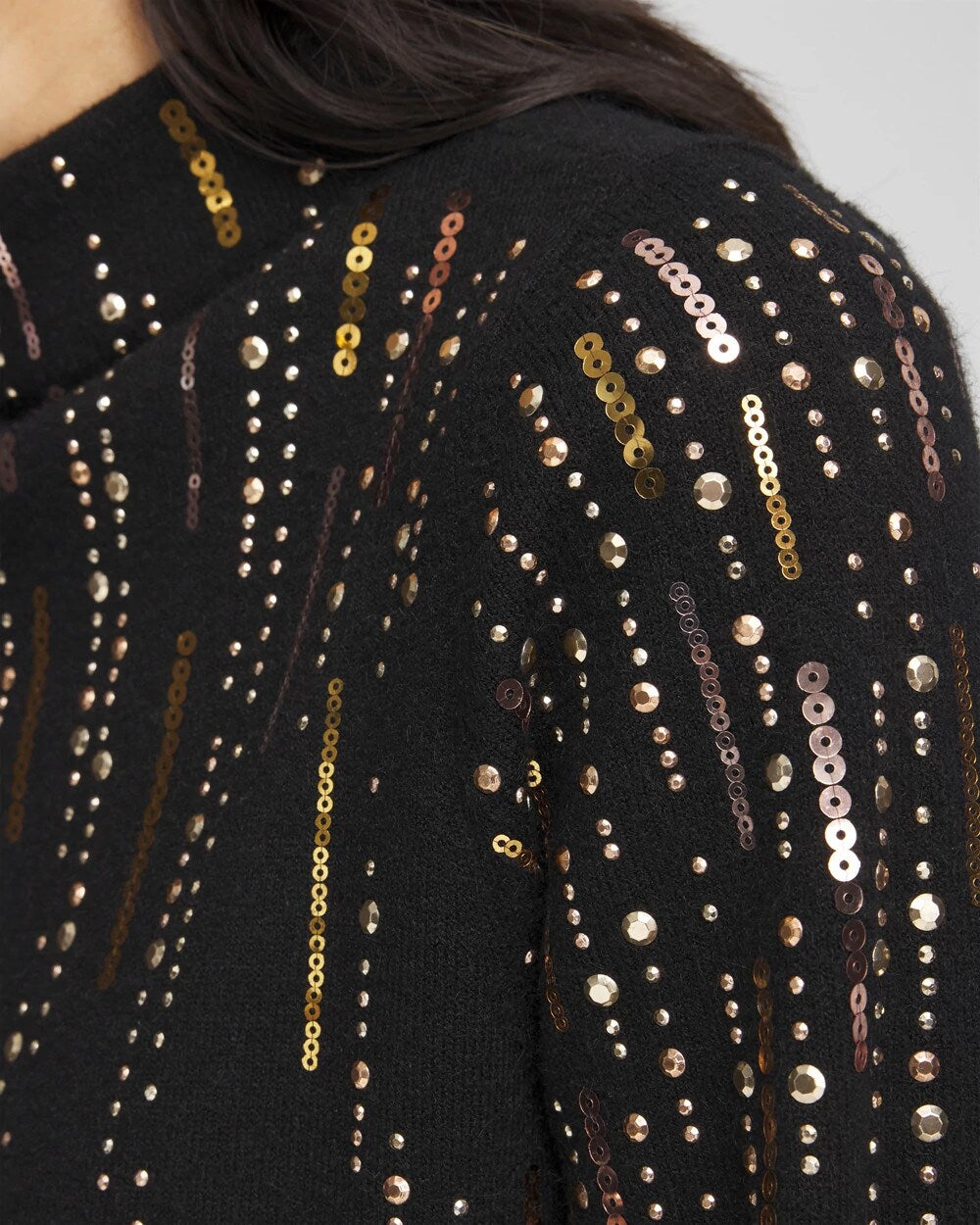 Ombr¨¦ Sequin Pullover Sweater