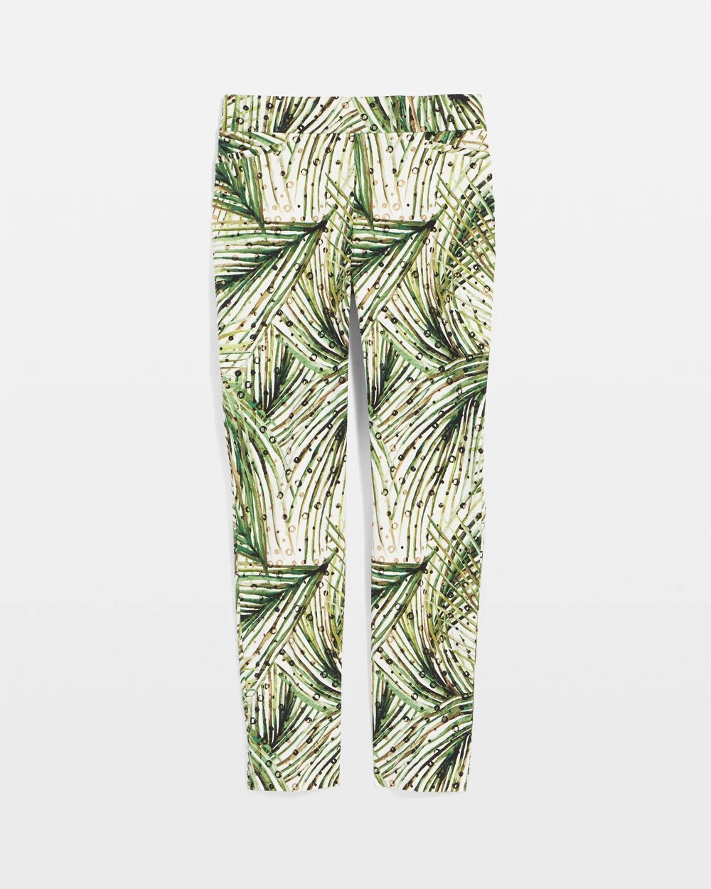 Brigitte Slim Ankle Palm-Print Pants