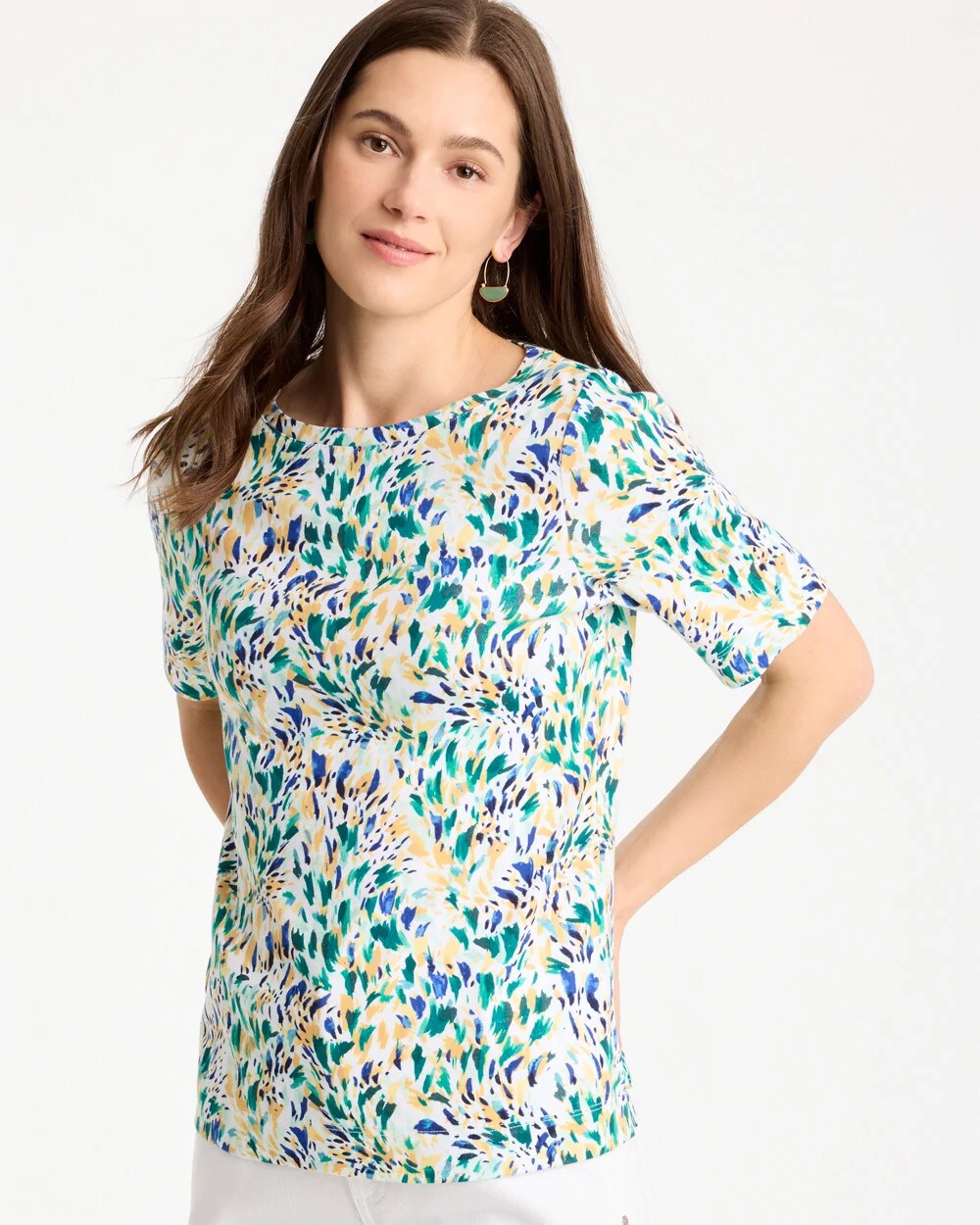 Leafy Swamp Pima Elbow Sleeve Tee