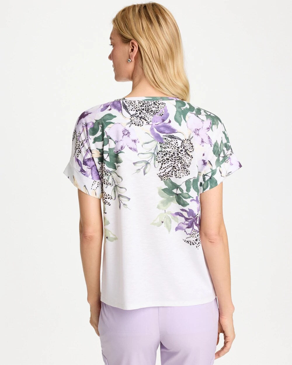 Zenergy Placed Print Drop Shoulder Tee