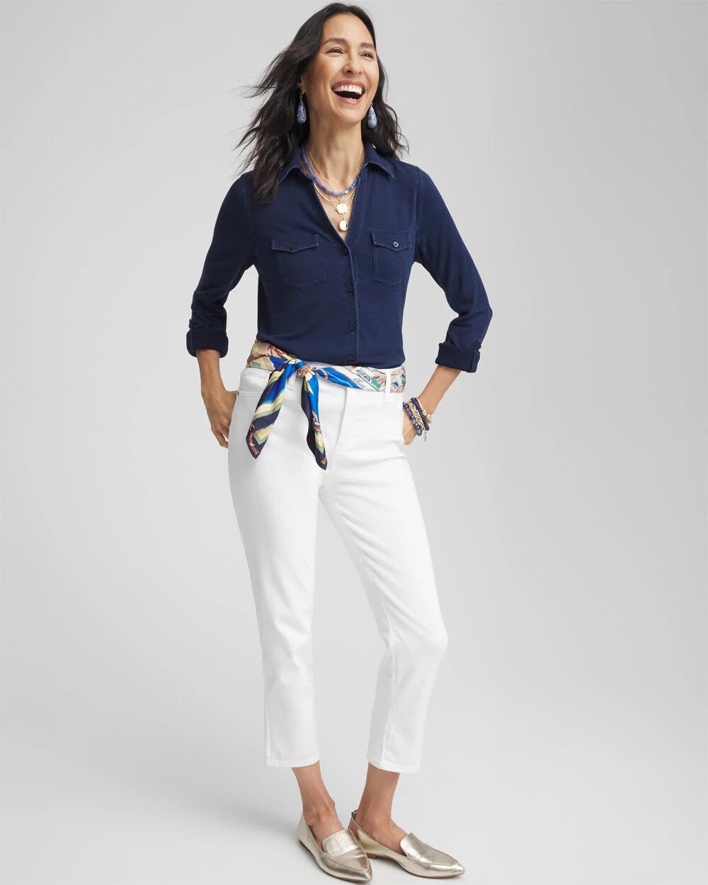 Collared Henley Top