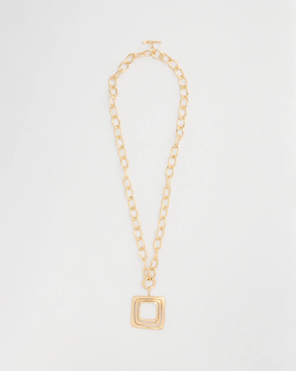 Adjustable Square Pendant Necklace