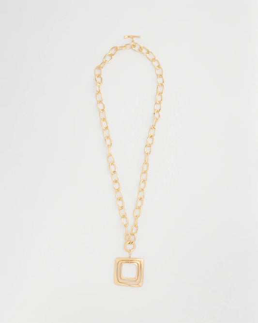 Adjustable Square Pendant Necklace