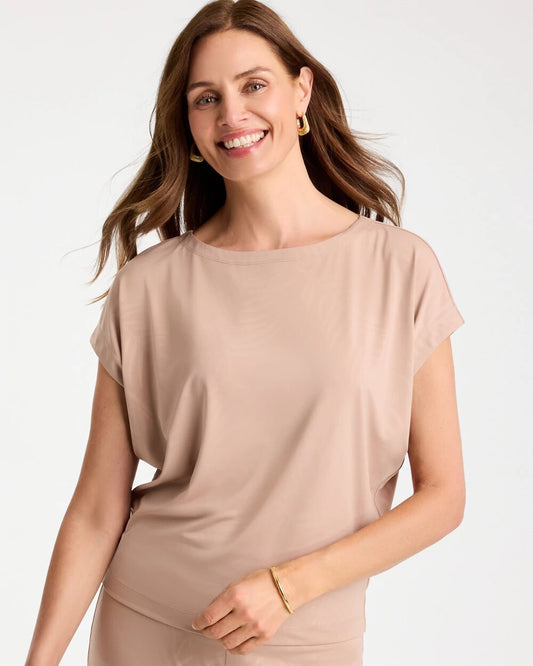 Travelers Palm Embossed Knit Top