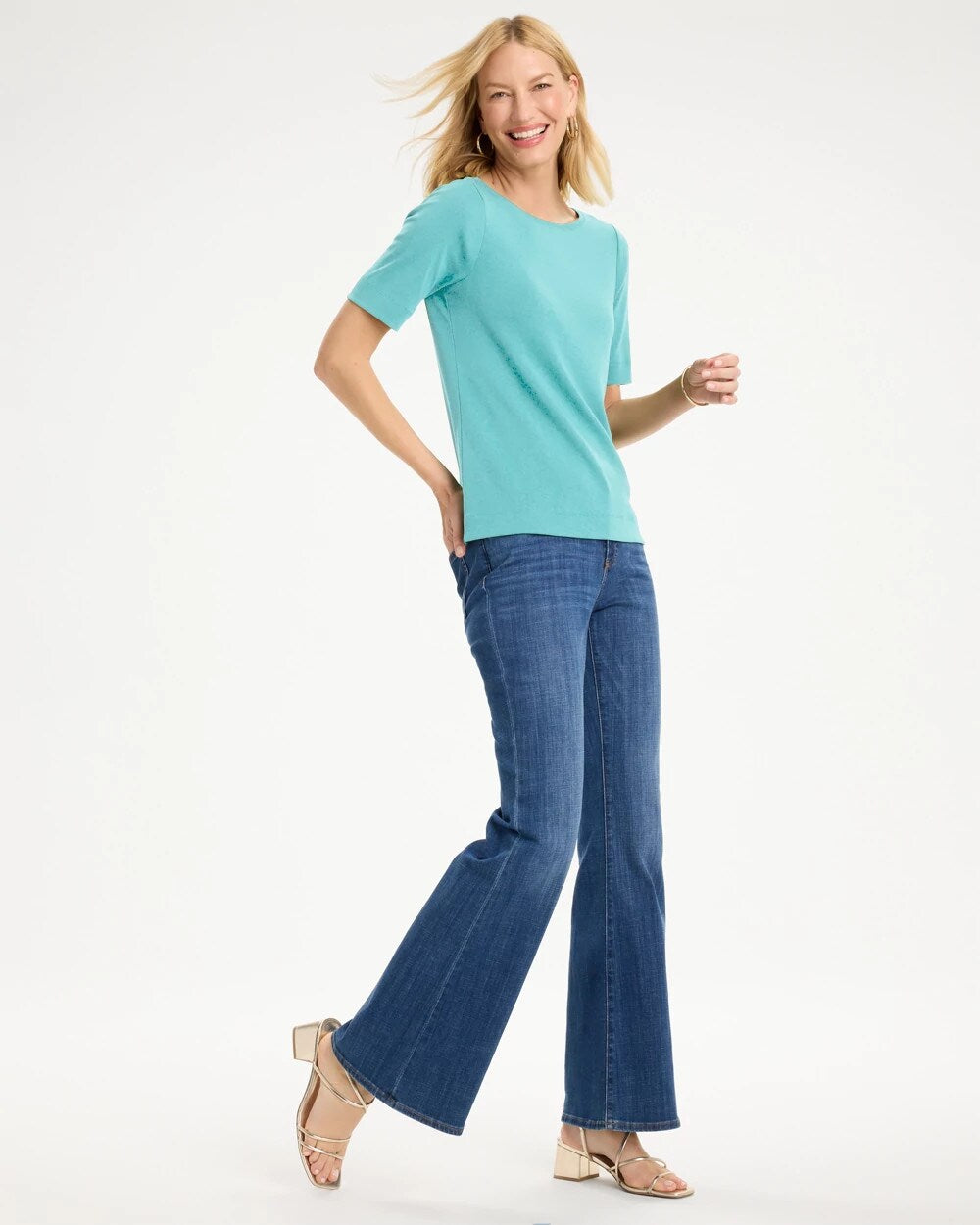 Pima Elbow Sleeve Tee