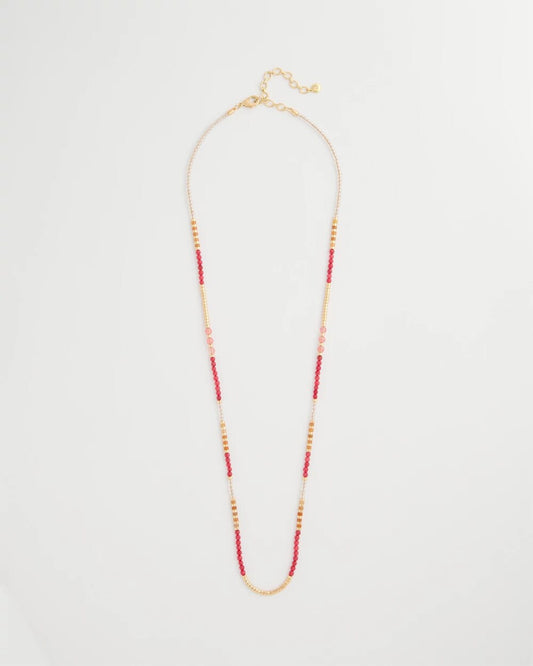 Coral Genuine Stone Long Necklace