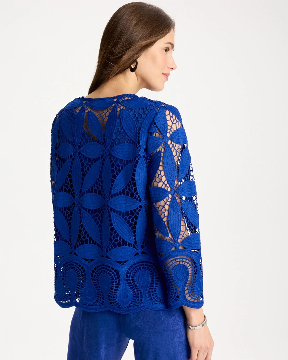 Travelers Collection Macram¨¦ Lace Jacket