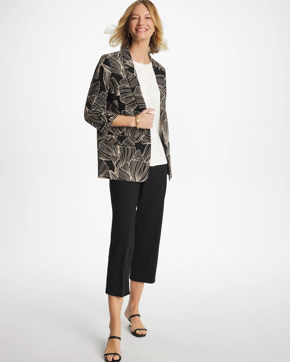 Ginkgo Crepe Blazer
