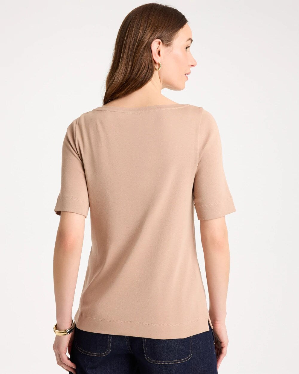 Novelty Pima Elbow Sleeve Tee