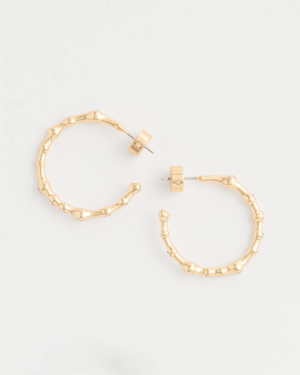 Goldtone Front-To-Back Hoop Earrings