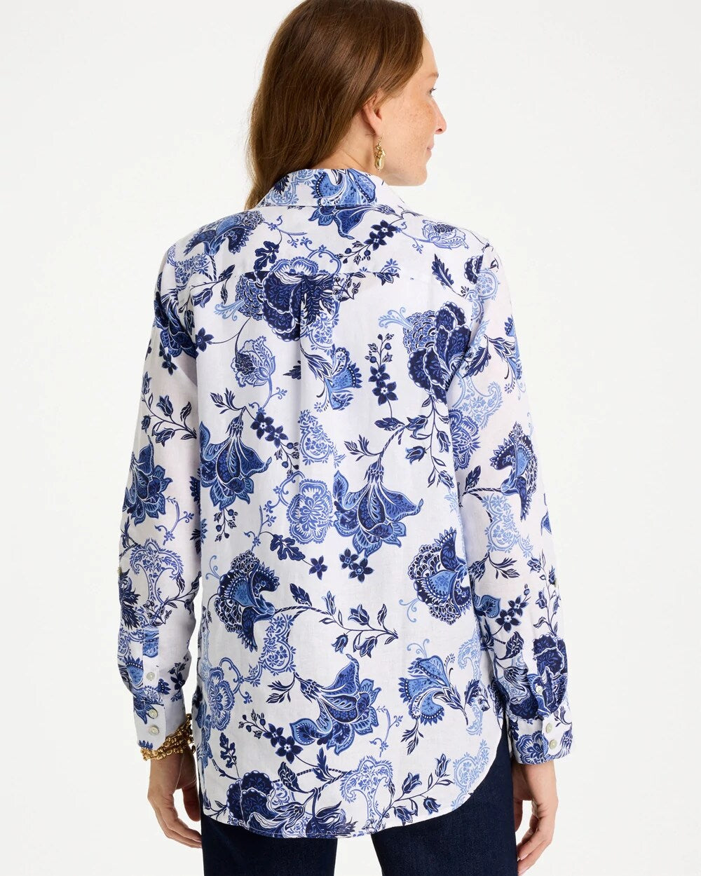 No Iron Linen Bloom Shirt