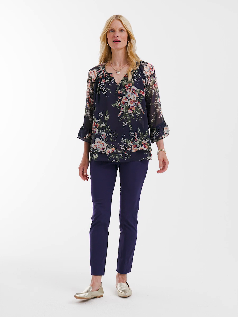 Brigitte Slim Pull-On Ankle Pants