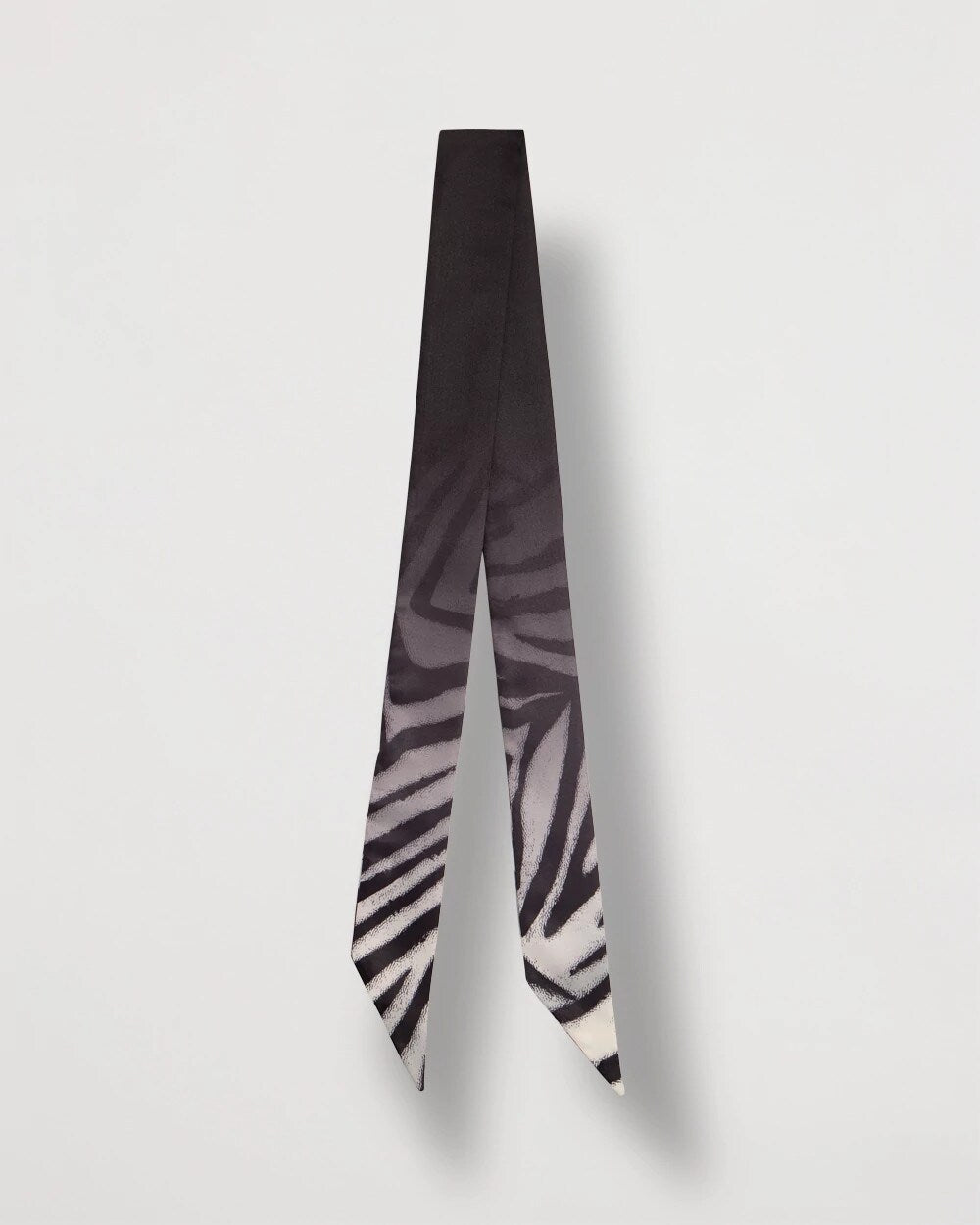 Ombre Zebra Animal Print Skinny Scarf