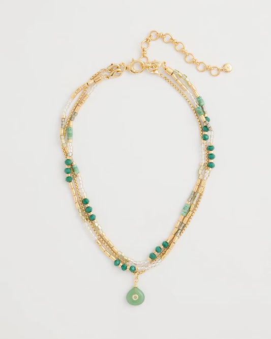 Aventurine Stone Pendant Necklace