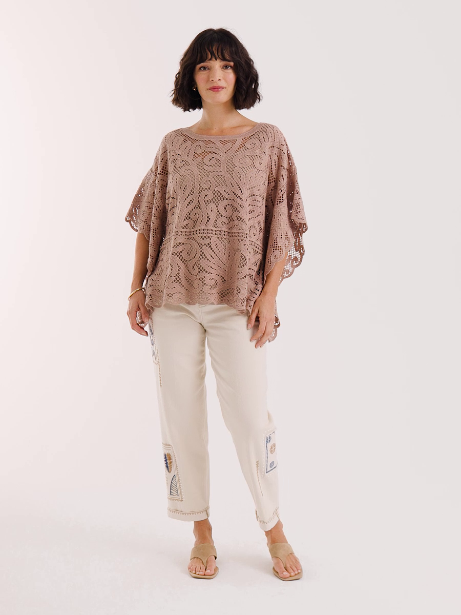 Cotton Crochet Lace Poncho
