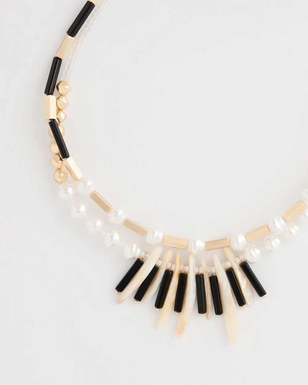 Beaded Charm Double-Strand Necklace
