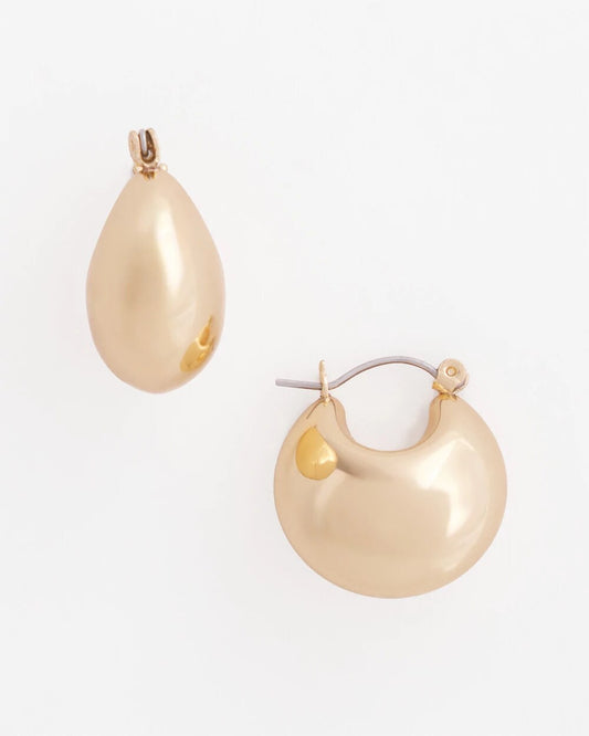 No Droop Gold-Tone Huggie Hoop Earrings