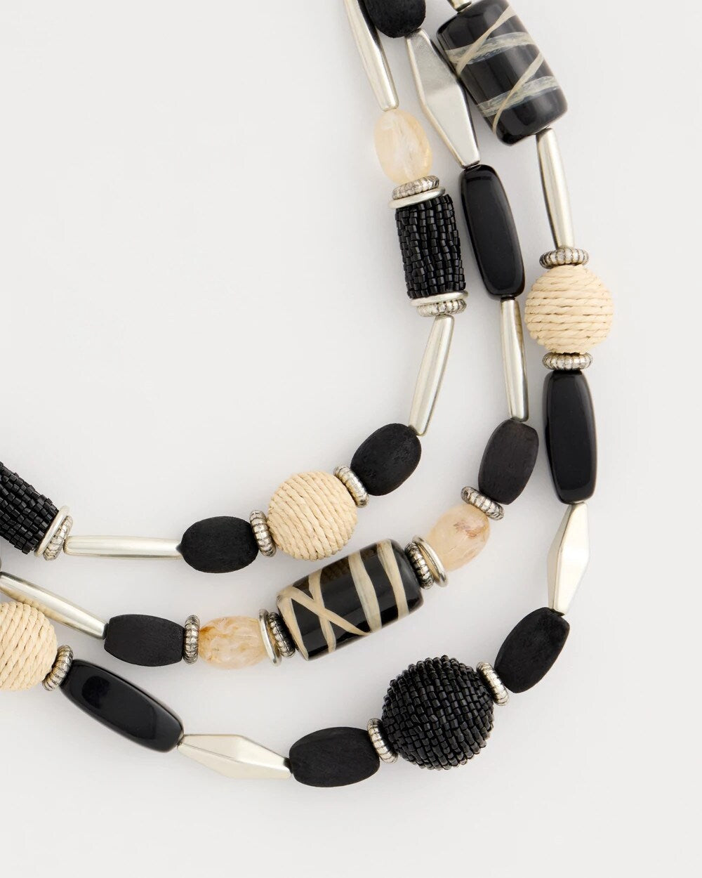 Neutral Triple-Strand Necklace