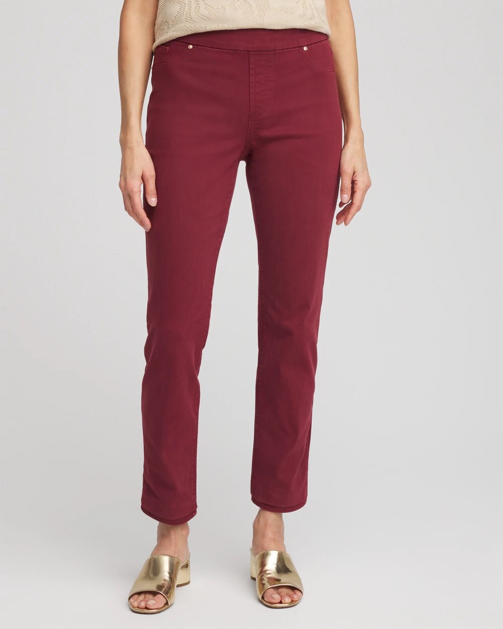 Denim Pull-On Ankle Jeggings